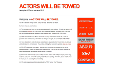 Desktop Screenshot of actorswillbetowed.com